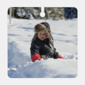 フォトステンドグラス出生ベビーイエス メタルオーナメント (裏面)