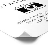 フォトステーションミニマル結婚リストのゲストブックサイン ポスター (角)