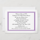 フォトストライプクラス付きバーシティ懇親会 招待状 (裏面)