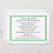 フォトストライプクラス付きバーシティ懇親会 招待状 (裏面)