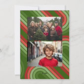 フォトストライプレトロ – 赤ファンキー緑 シーズンカード (裏面)