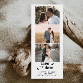 フォトストリップはっきりしたレトロ結婚の セーブザデート