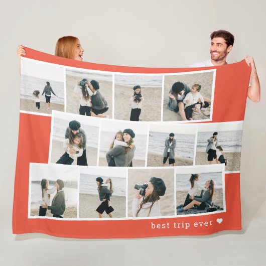 フォトストリップカスタムカラーブランケパーソナライズされたット フリースブランケット (インサイチュ)