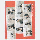 フォトストリップカスタムカラーブランケパーソナライズされたット フリースブランケット (正面)