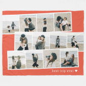 フォトストリップカスタムカラーブランケパーソナライズされたット フリースブランケット (正面(横))