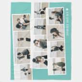 フォトストリップカスタムカラーブランケパーソナライズされたット フリースブランケット (正面)