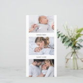 フォトストリップコラージュ4フォト誕生 案内状 (スタンド正面)