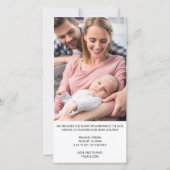 フォトストリップコラージュ4フォト誕生 案内状 (裏面)