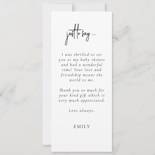 フォトストリップフォトブース赤ちゃんシャワー感謝していカード セーブザデート (裏面)