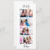 フォトストリップフォトブース赤ちゃんシャワー感謝していカード セーブザデート (正面/裏面)