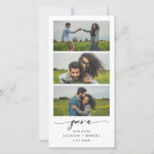 フォトストリップ日付を保存フォトブース結婚の日付 セーブザデート (正面)