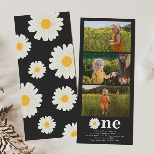 フォトストリップ誕生日招待状 招待状