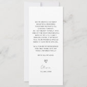 フォトストリップ4写真ブリデスメイド提案カード セーブザデート (裏面)