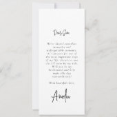 フォトストリップ4写真ブリデスメイド提案カード セーブザデート (裏面)