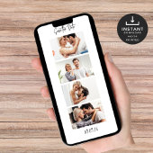 フォトストリップ4写真QRコードフォトブース結婚ズ セーブザデート