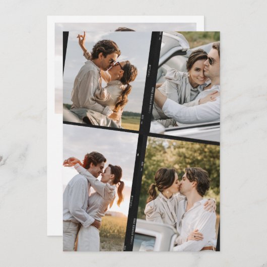 フォトストリモダンップウェディング日付の保存 セーブザデート (正面/裏面)