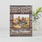 フォトストリ素朴ングライトレッドクリスマスカード (スタンド正面)