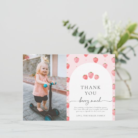 フォトストロベリーサンキューカード 招待状 (スタンド正面)