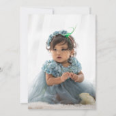 フォトストロベリーベリーファースト誕生日 招待状 (裏面)