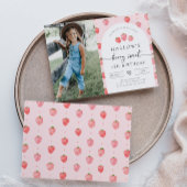 フォトストロベリー誕生日招待状 |いちご 招待状