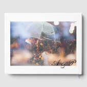 フォトストーリー結婚の白モダン色 ゲストブック (裏面)