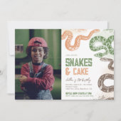 フォトスネーク誕生日招待状 招待状 (正面)