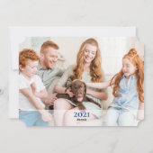 フォトスノーウィーマウンテンズメリークリスマスホリデーカード シーズンカード (裏面)