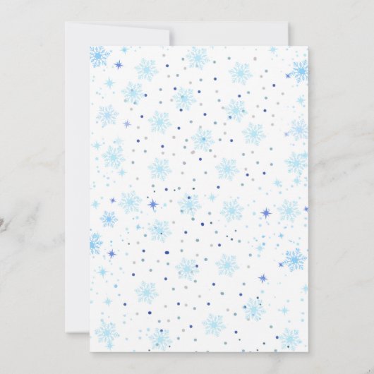 フォトスノーフォークプリンセス誕生日招待状 招待状 (裏面)