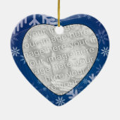 フォトスノーフレークの追加ハートオーナメント セラミックオーナメント (裏面)