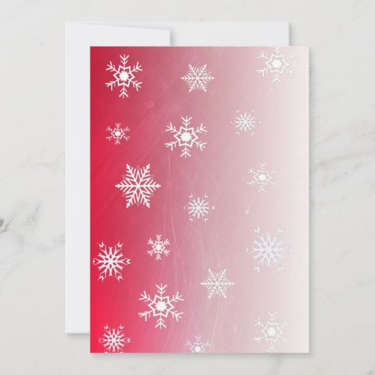 フォトスノーフレークの追加Vignetteエッジクリスマス 招待状 (裏面)