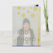 フォトスノーフレークスフォイルホリデーカード 箔シーズンカード (正面)