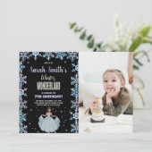 フォトスノーフレークブラックウィンターワンダーランド 招待状 (スタンド正面)