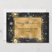 フォトスノーフレークモダンホリデーカード シーズンカード (裏面)