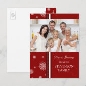 フォトスノーフレーク・シーズンのグリーティングポストカード シーズンポストカード (正面/裏面)