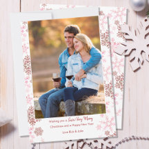 フォトスノーメリースクリプト赤スノーフレーク