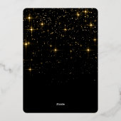 フォトスパークルメリークリスマスグリーティング金ゴールド 箔シーズンカード (裏面)