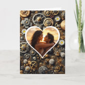 フォトスパーソナライズされたテームパンク記念日 カード (正面)