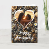 フォトスパーソナライズされたテームパンク記念日 カード (正面)
