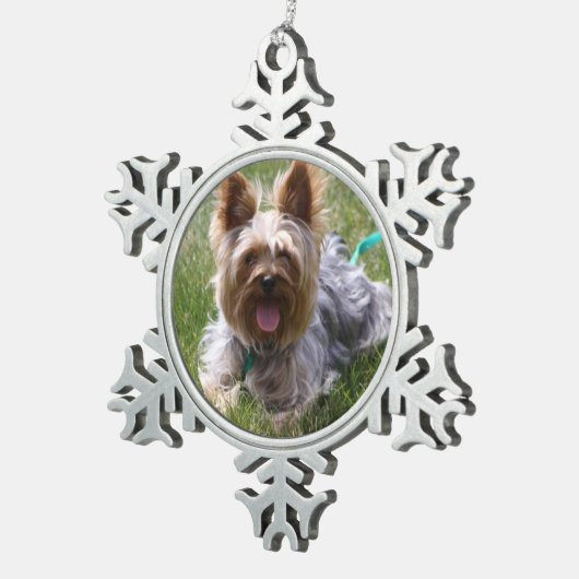 フォトスパーソナライズされたノーフレークオーナメント スノーフレークピューターオーナメント (右)