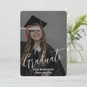 フォトスパーソナライズされたモキーエレガントグラッド 招待状 (スタンド正面)