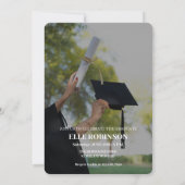 フォトスパーソナライズされたモキーエレガントグラッド 招待状 (裏面)