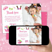 フォトスパ誕生日パーティーサンキューカード 招待状