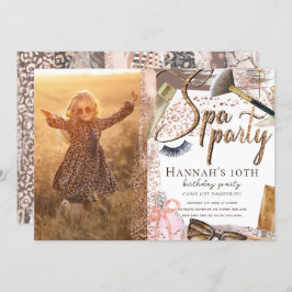 フォトスパ誕生日ラグジュアリーサファリデザイン招待状 招待状
