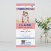 フォトスポーツチケット招待状ラージカードQRコード (スタンド正面)