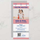 フォトスポーツチケット招待状ラージカードQRコード (正面/裏面)