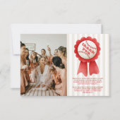 フォトスポーツベースボールホームランブライダルシャワー サンキューカード (正面)