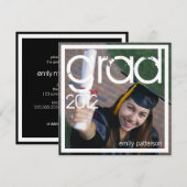 フォトスモダンクエアグラード卒業パーティー 招待状 (正面/裏面)