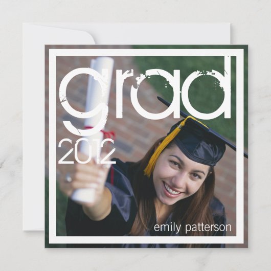 フォトスモダンクエアグラード卒業パーティー 招待状 (正面)