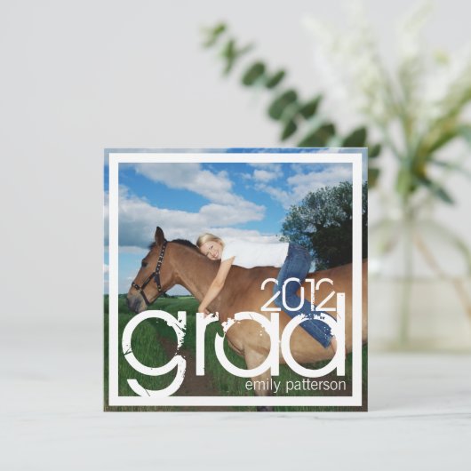 フォトスモダンクエアグラード卒業パーティー 招待状 (スタンド正面)