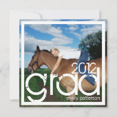 フォトスモダンクエアグラード卒業パーティー 招待状 (正面)